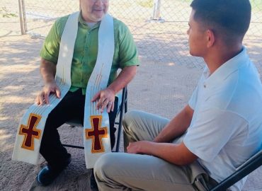 Fr Rudy ministering at a Youth Detention Center in San Luis Rio Colorado, Mexico