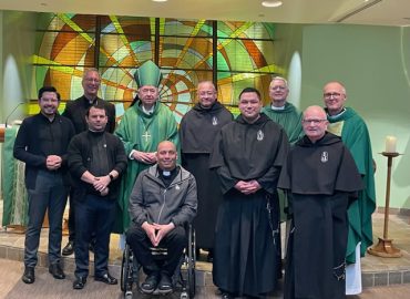 Friars attending the Annusl Brothers Mass and Dinner with Archbishop Gomez of Los Angeles